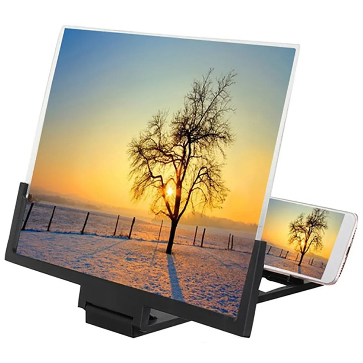 VisionMax 14-Inch Smartphone Screen Enhancer with Adjustable Stand