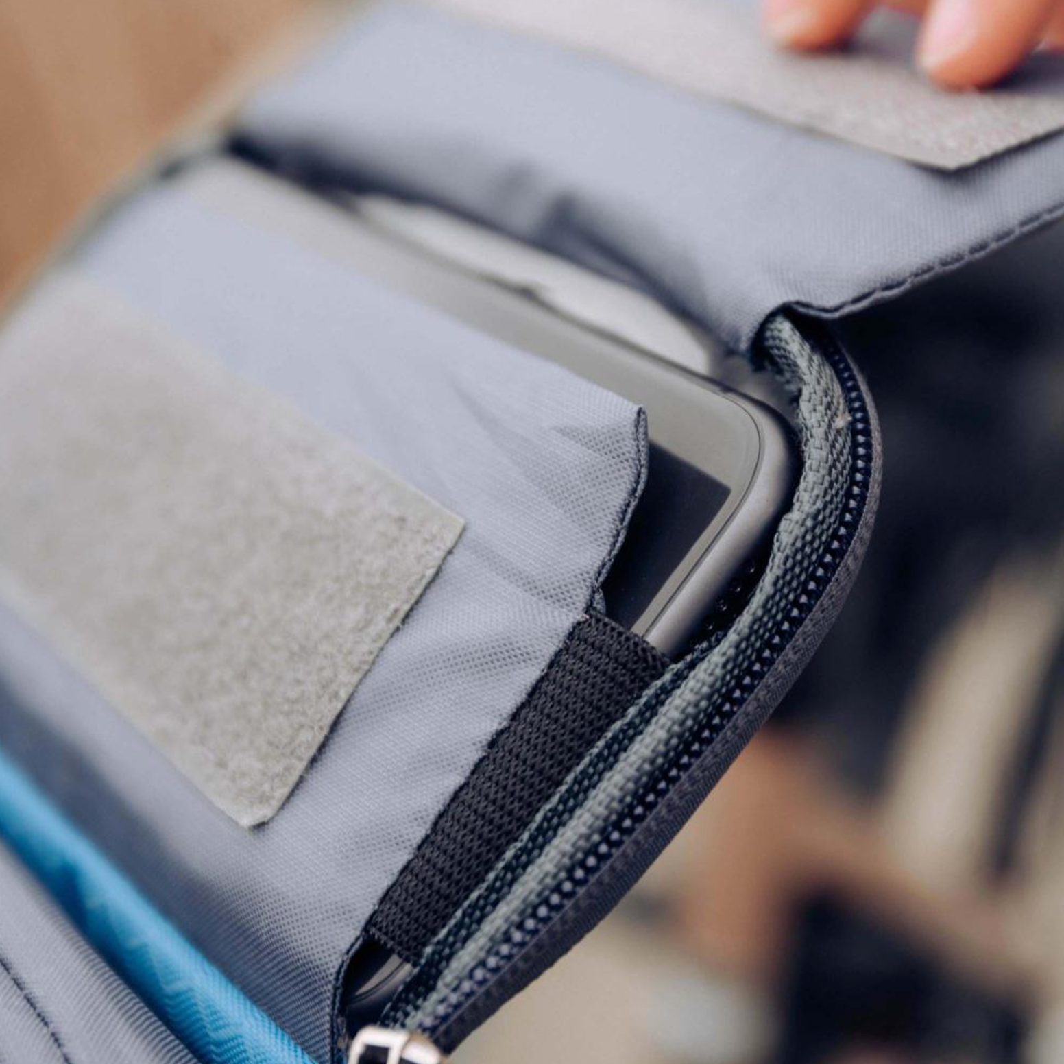 Smart Cycling Pouch with Touchscreen Access
