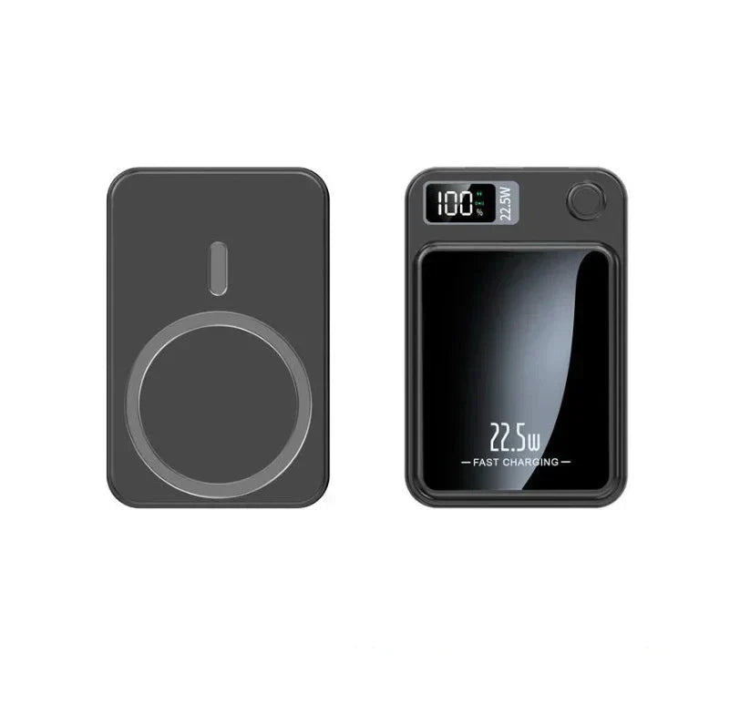 Compact Magnetic Wireless Charger with 5000mAh Capacity