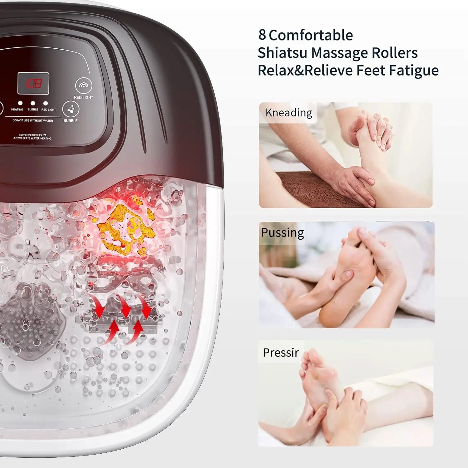 RelaxMax Heated Foot Soaking Spa with Bubbles & Vibration
