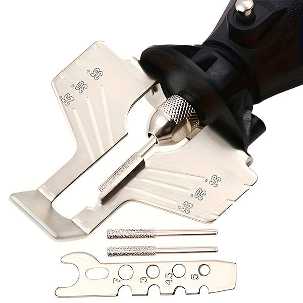Precision Chainsaw Sharpener with Built-In Guide