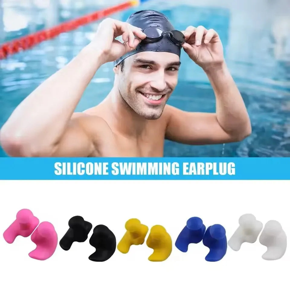 AquaGuard Silicone Earplugs – 5 Pairs for Ultimate Comfort