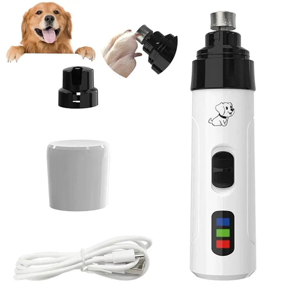 PawPerfect Rechargeable Nail Grinder – Quiet Grooming Tool for Dogs