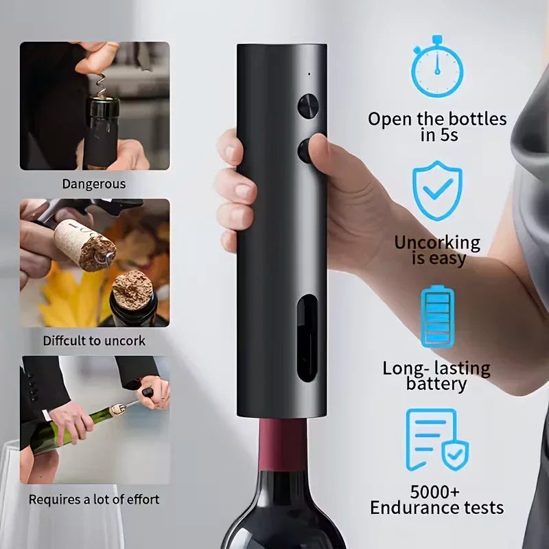Effortless Wine Opening Set – Rechargeable Electric Corkscrew