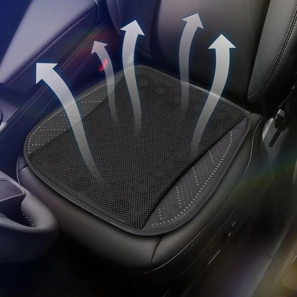 BreezyDrive Car Seat Cooler with 5 Adjustable Fans – USB-Powered Ventilated Cushion for Summer Comfort