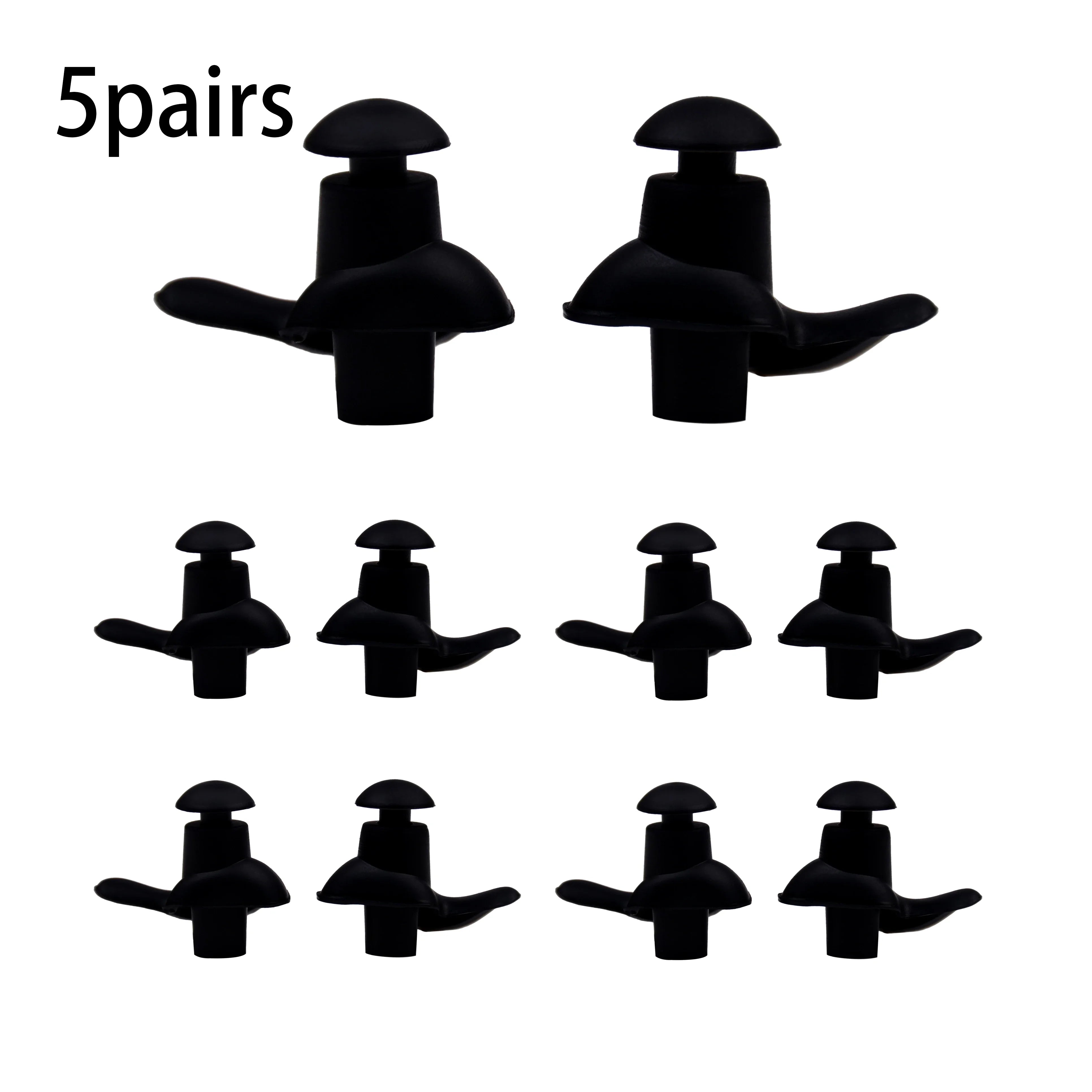 AquaGuard Silicone Earplugs – 5 Pairs for Ultimate Comfort