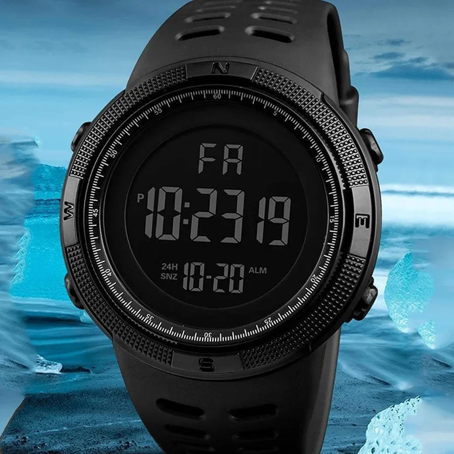 TitanPro Men's Luminous Digital Sports Watch – 50mm Bold Display
