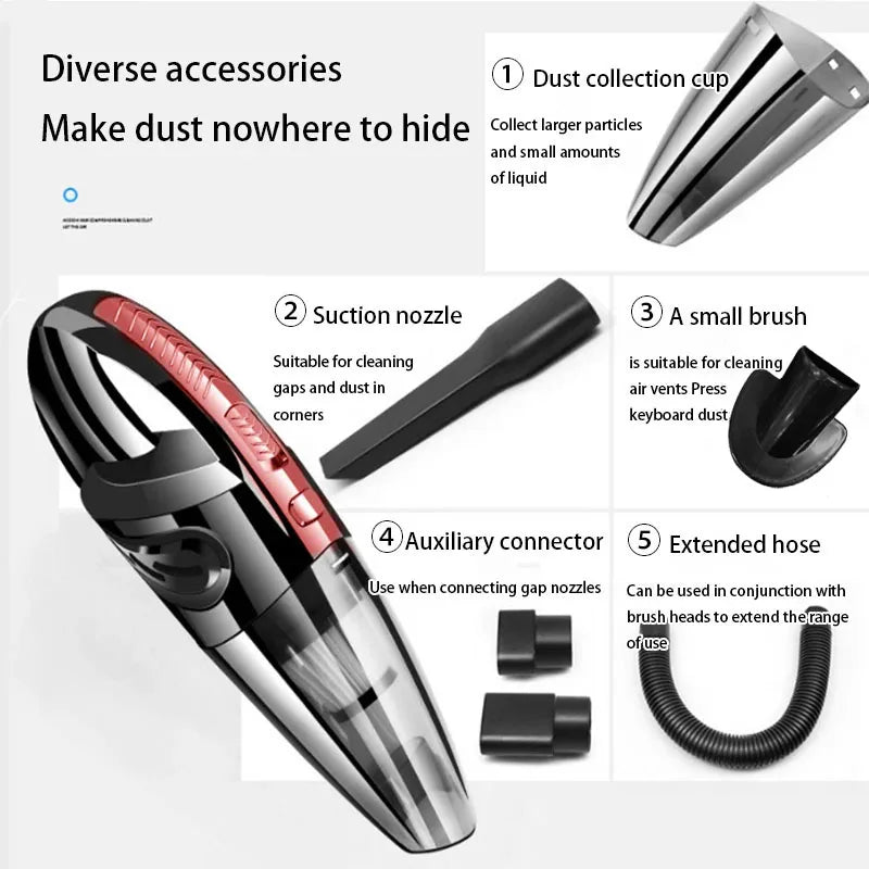 CompactMax Portable Car Vacuum – Effortless Cleaning for Your Vehicle