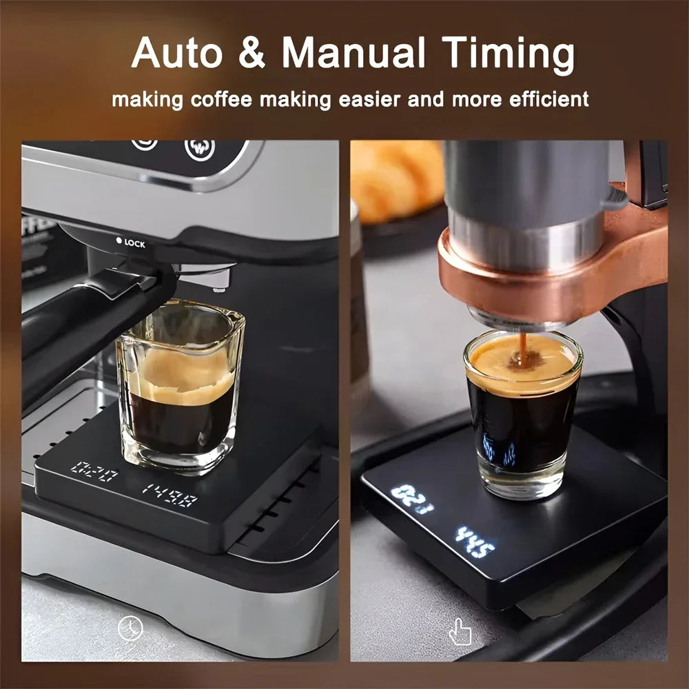 BrewMaster Precision Coffee Scale with Timer & LED Display