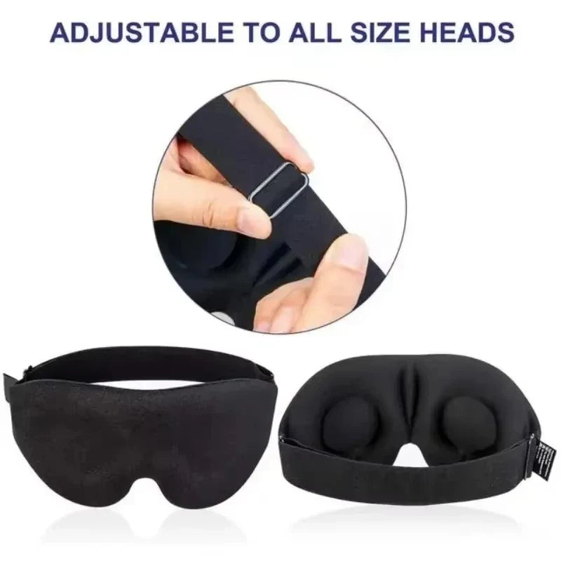 SereneVision 3D Comfort Sleep Mask – Adjustable Light-Blocking Eye Cover