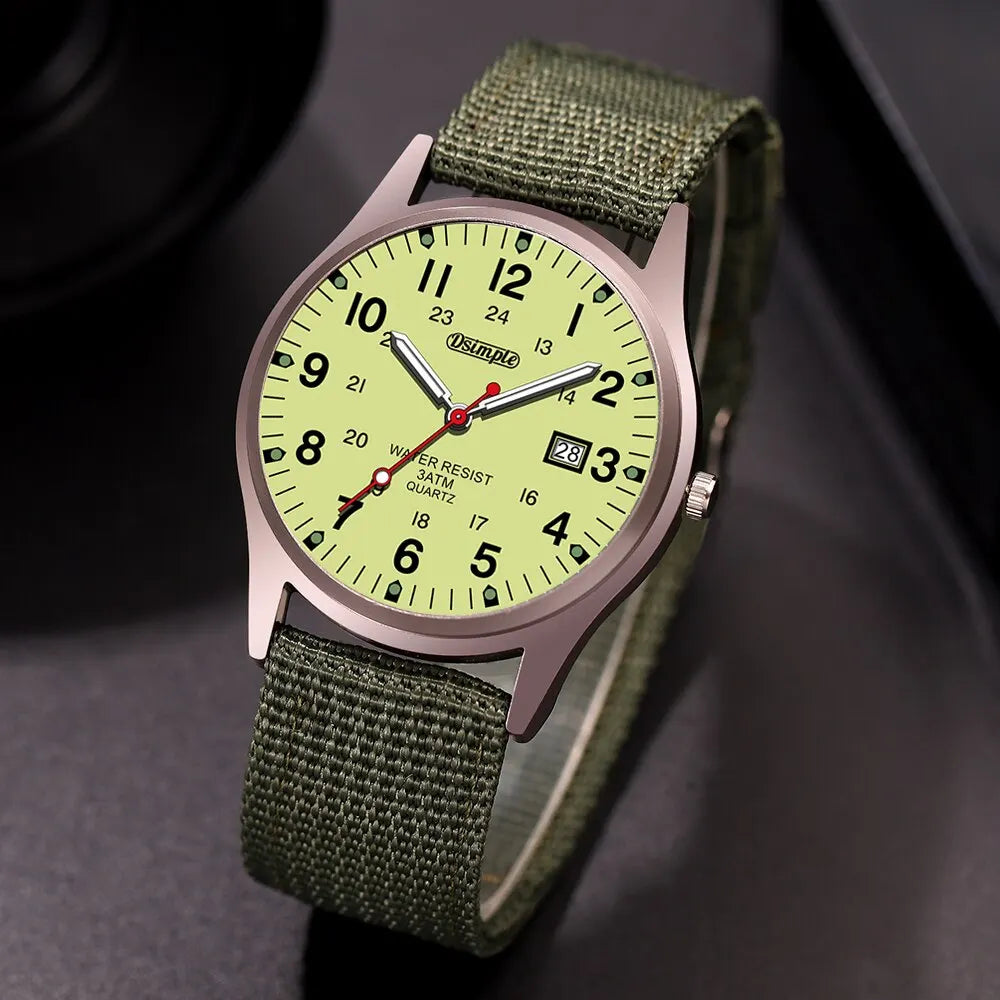 DuraTime Men's Luminous Tactical Watch – Reliable Quartz Precision