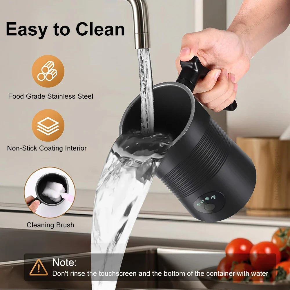 FrothMaster 4-in-1 Electric Milk Frother – Effortless Hot & Cold Foam for Your Coffee Creations