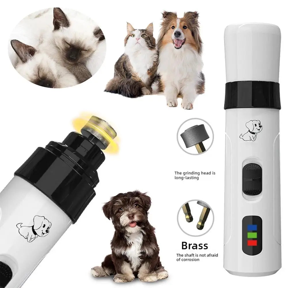 PawPerfect Rechargeable Nail Grinder – Quiet Grooming Tool for Dogs