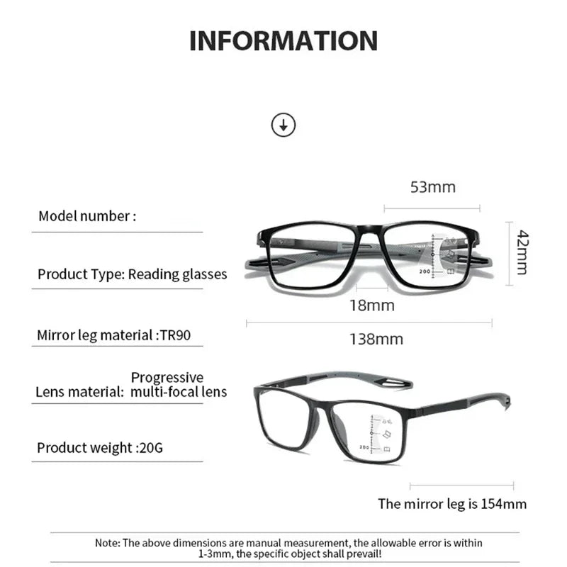 Visionary Multifocal Blue Light Glasses for Daily Use