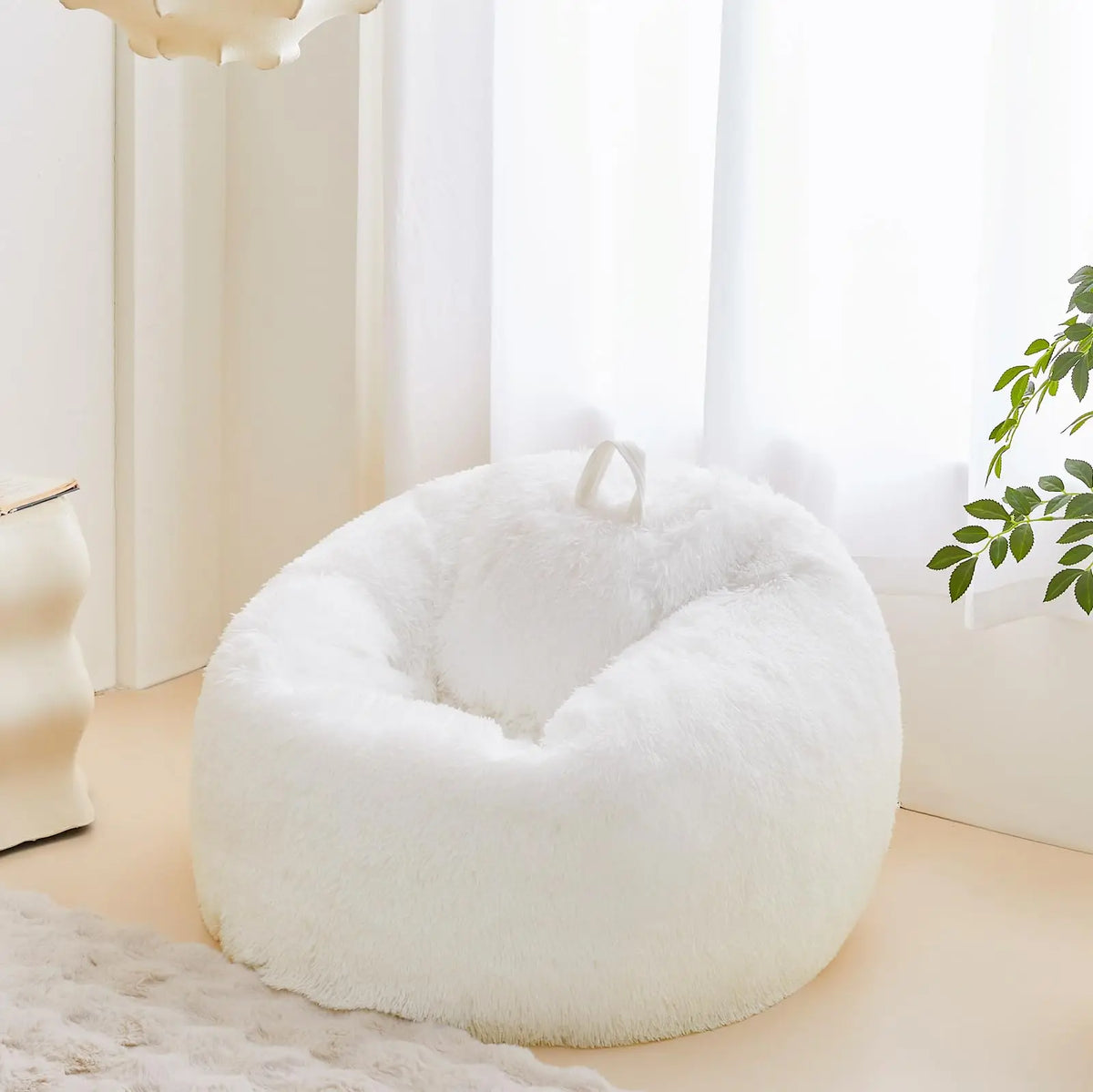 Blush Cloud Plush Bean Bag Chair Cover – Cozy Cover for Kids & Teens