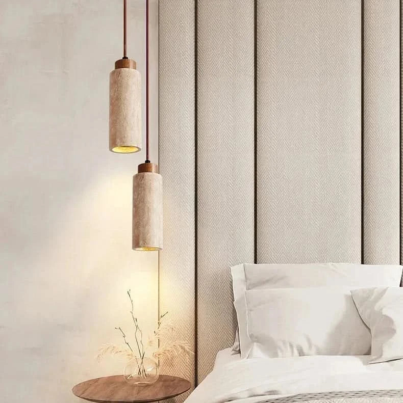 Natural Harmony – Rustic Yellow Stone Hanging Light