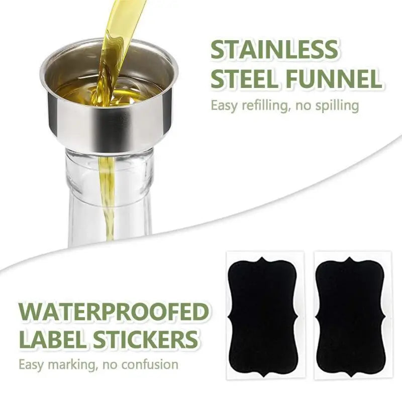 SmartPour 500ml Glass Oil Dispenser with Controlled Spout