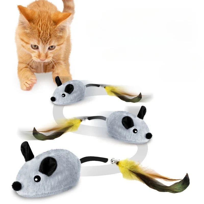 PouncePro Interactive Plush Mouse Toy for Cats & Kittens