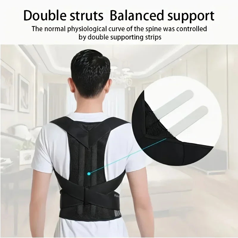 StealthFit Adjustable Back Support Brace for All-Day Comfort