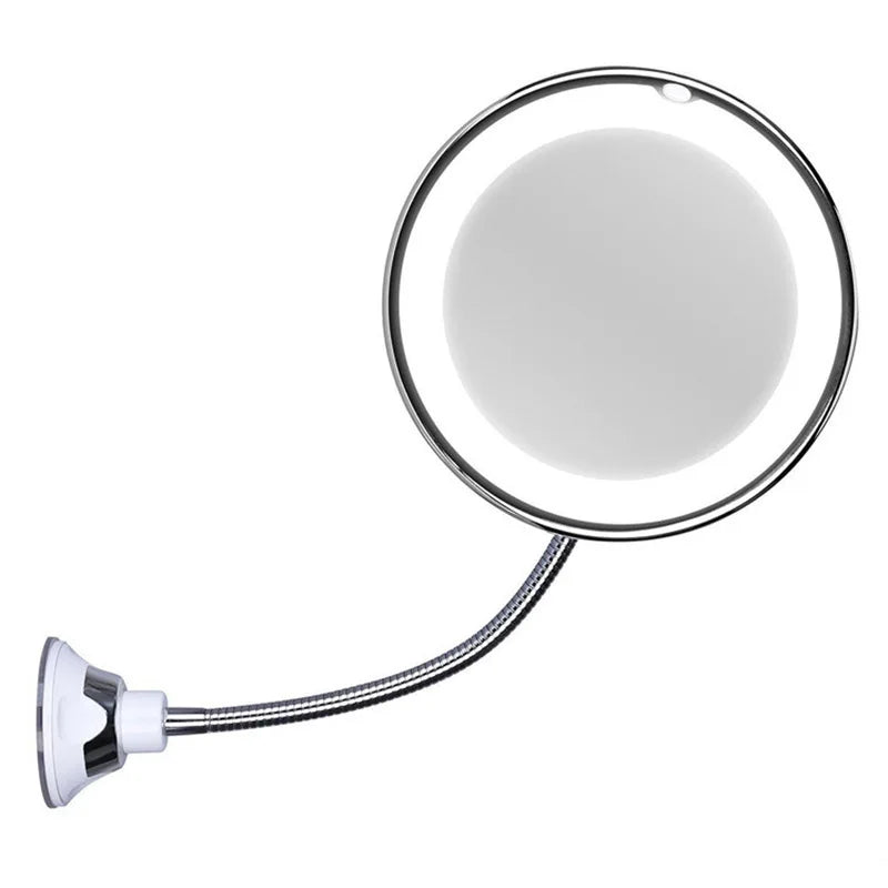 LuxeView 10X Illuminated Touchscreen Makeup Mirror – Rechargeable & Adjustable Brightness