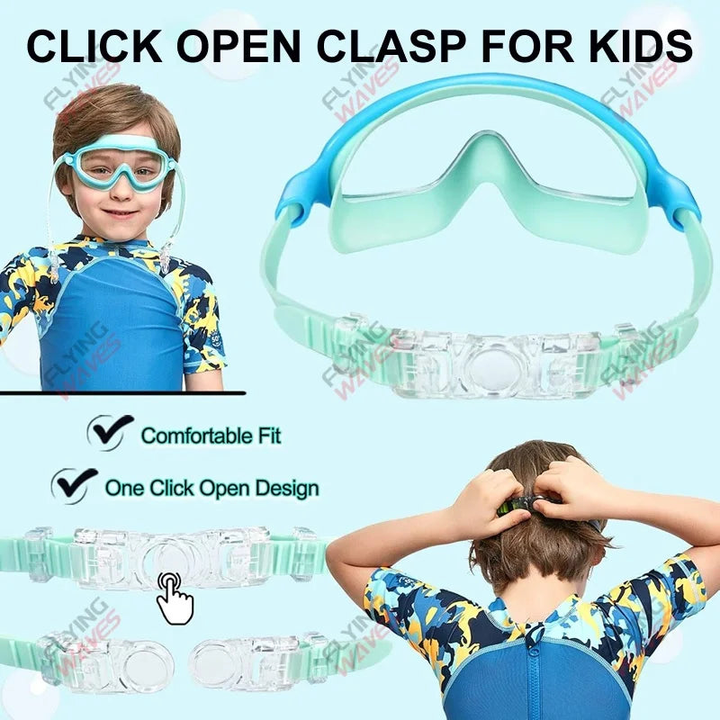 AquaVision Youth Swim Goggles | Comfortable Anti-Fog Design with UV Shielding for Ages 3–15