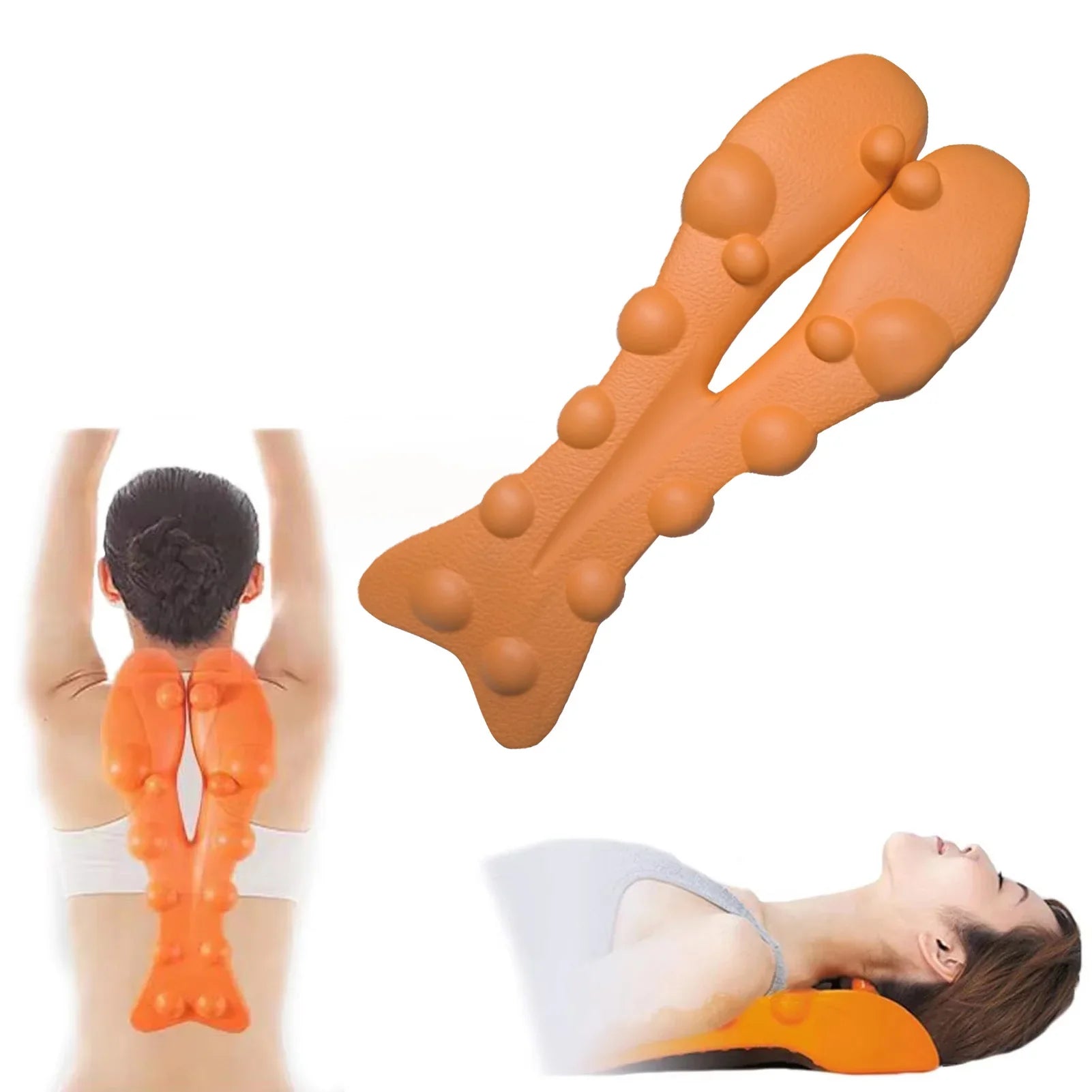 NeckEase Adjustable Cervical Support Brace with Stretch & Massage
