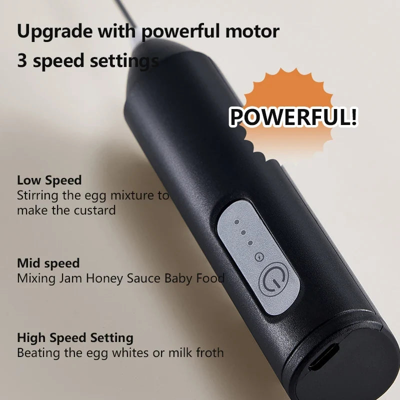 BrewMaster Electric Milk Whisker | USB Rechargeable Frother for Beverages