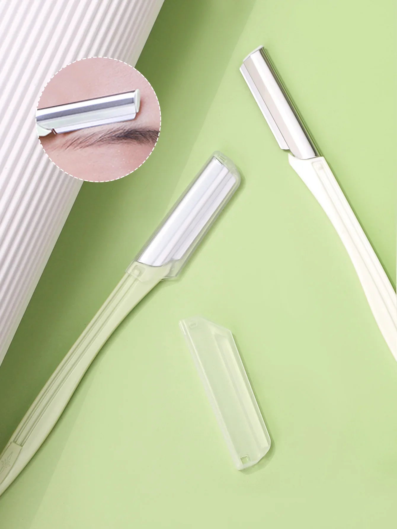 Sleek Shaper Stainless Steel Eyebrow Razors – Ergonomic Grooming Tool for Flawless Brows