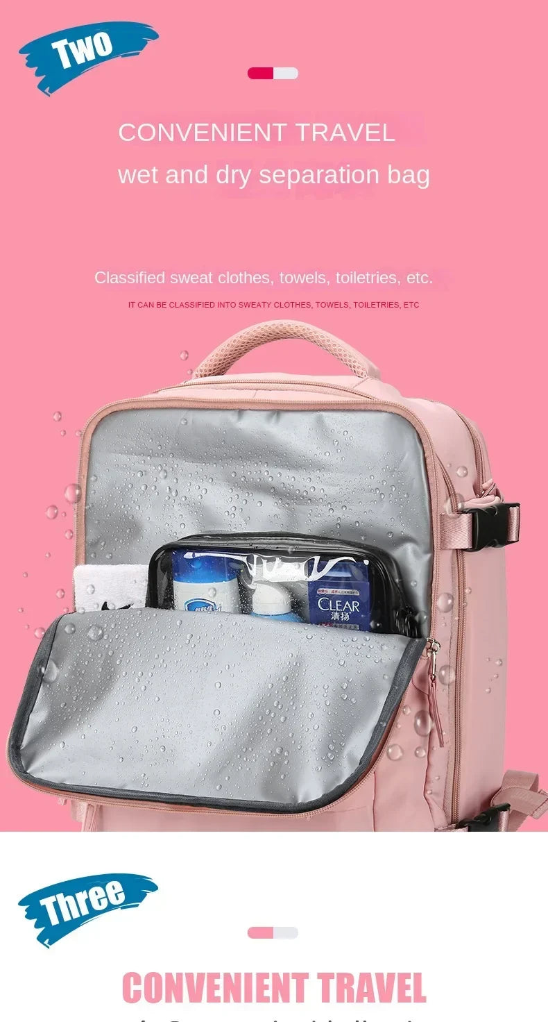 Versatile Travel Backpack with Shoe Storage Compartment
