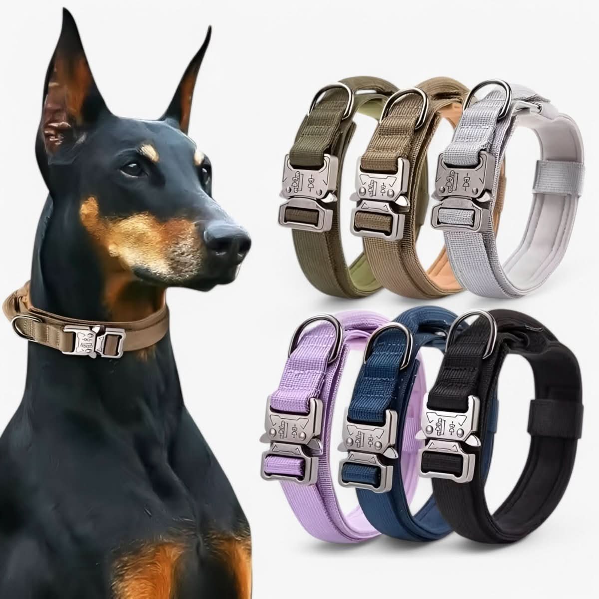 Ultimate Comfort Tactical Dog Collar Set – Adjustable & Durable