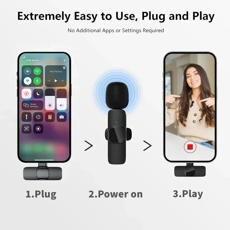 Compact Wireless Lavalier Mic for USB-C Smartphones – Ideal for Vlogging and Streaming