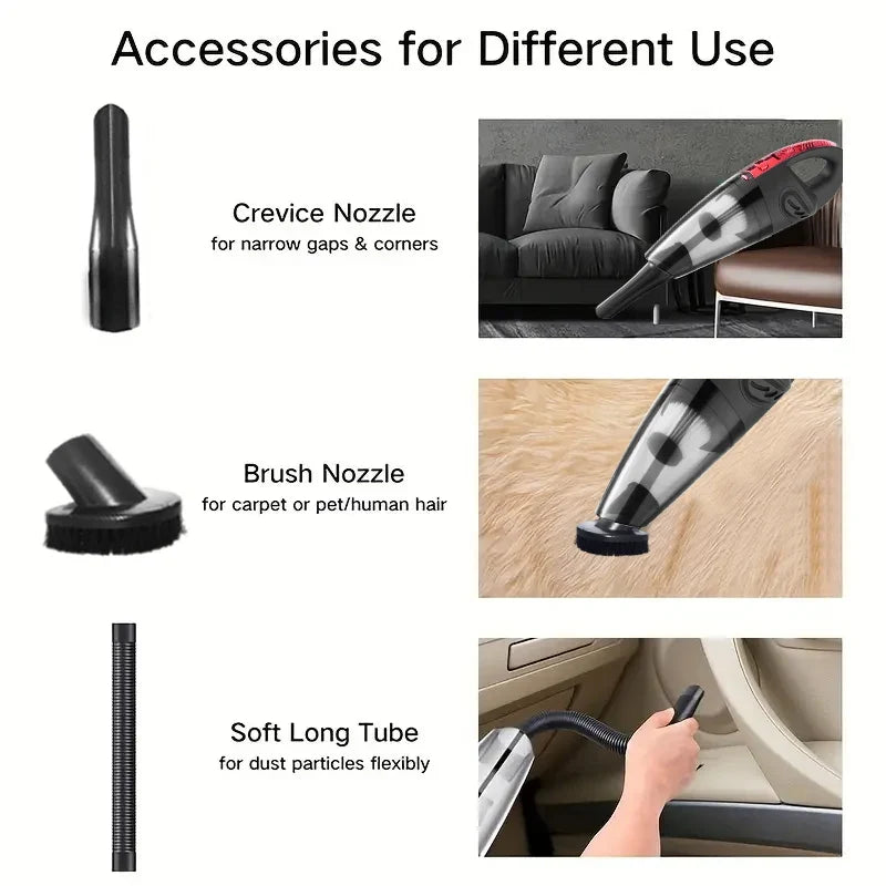 SwiftClean Cordless Handheld Vacuum – Lightweight & Powerful for Home and Car