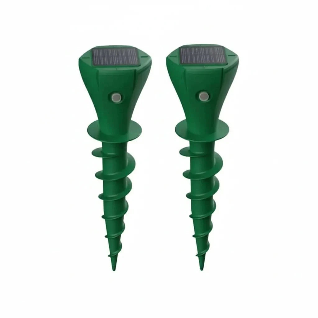 Eco-Friendly Mole Deterrent Spike with Solar Power