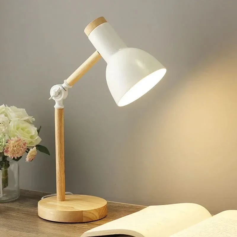 LUMINA – Adjustable Wooden Desk Lamp for Gentle Illumination