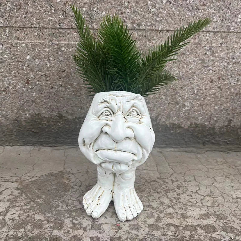 Humorous Face Shaped Planter - Laughing Plant Pot