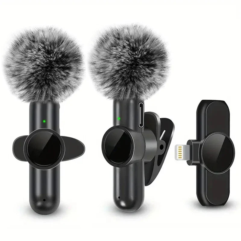 SonicWave Mini Wireless Lapel Microphone with Windshield & Battery
