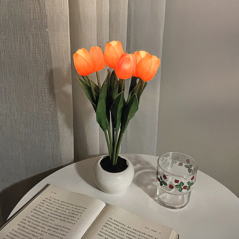 Luminous Tulip-Shaped Night Light