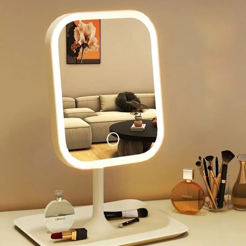 Lustra Glow Portable LED Vanity Mirror with Adjustable Lighting