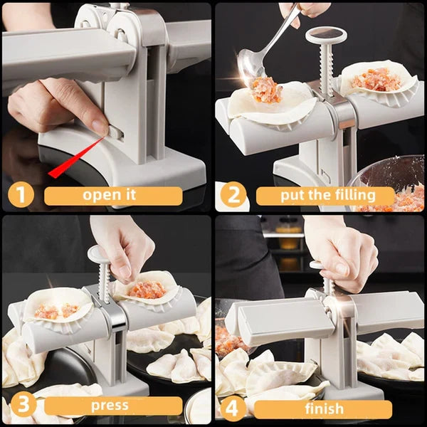 Dual-Headed Dumpling Maker for Fast Creation