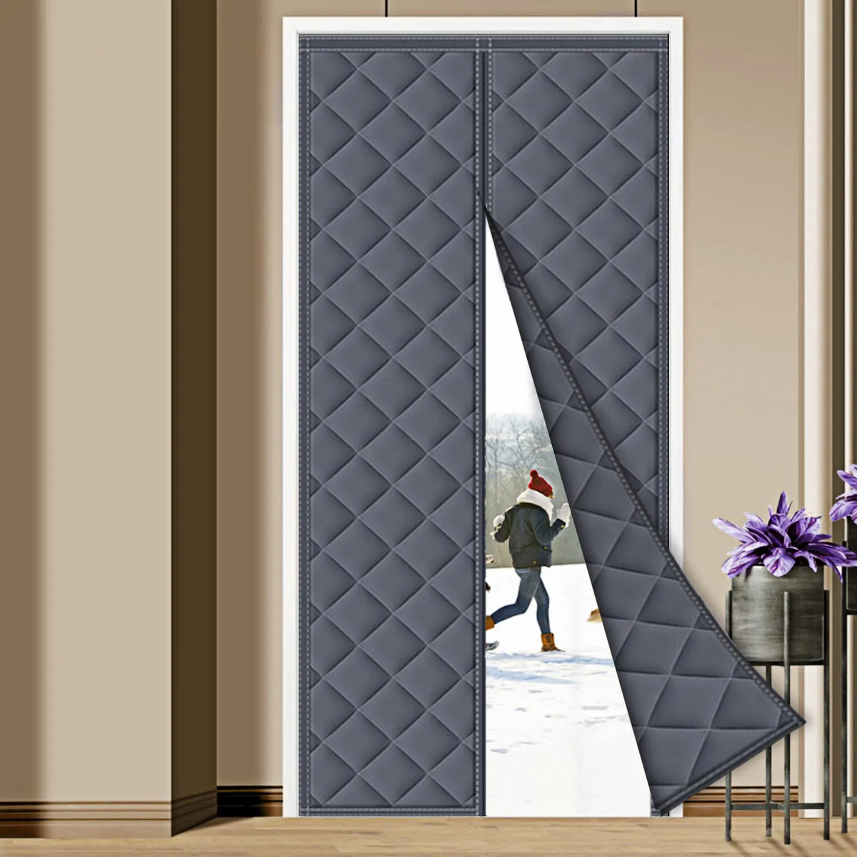 EcoShield Magnetic Door Insulation Curtain