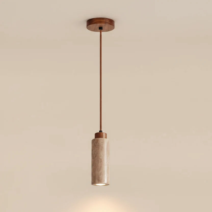 Natural Harmony – Rustic Yellow Stone Hanging Light