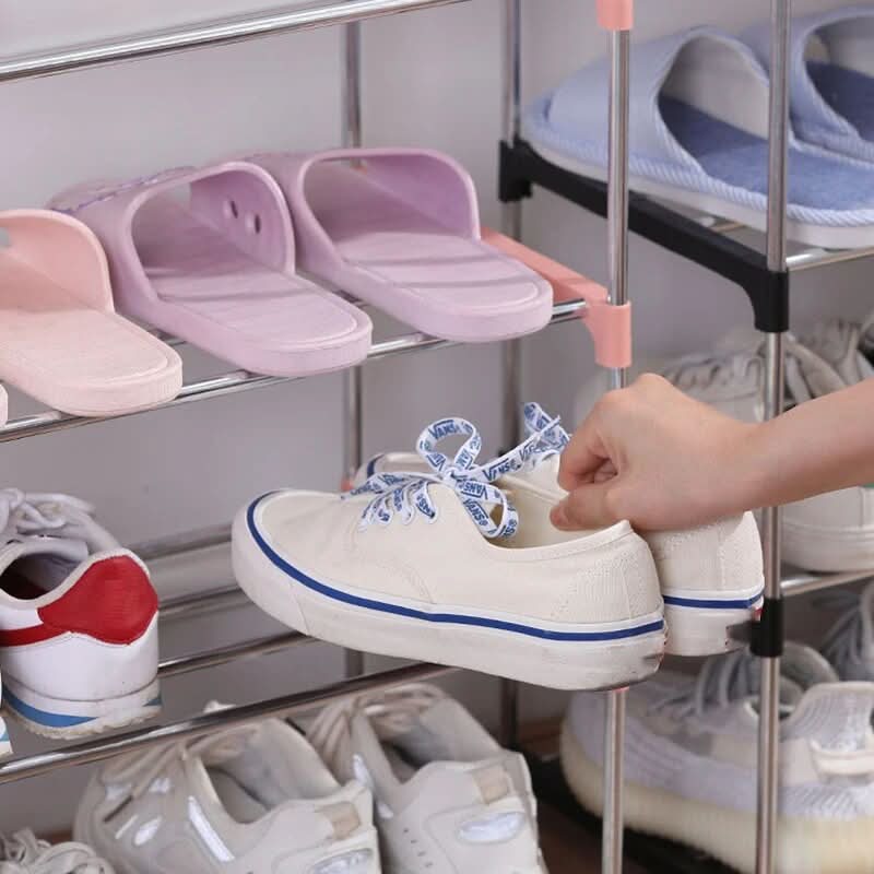 Versatile Vertical Shoe Organizer with Tiered Storage