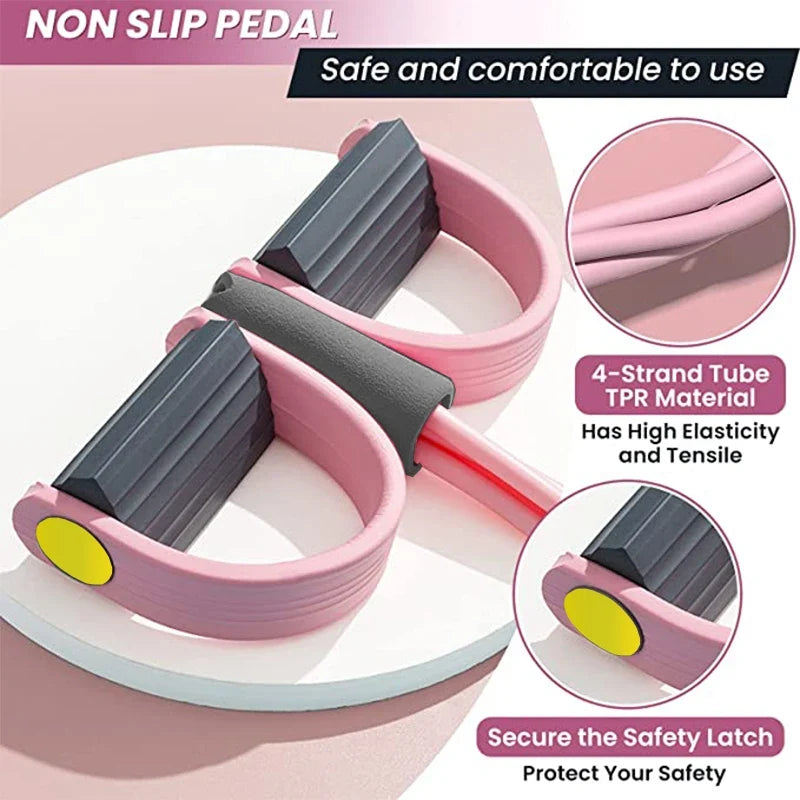 Versatile 4-Tube Elastic Bands for Comprehensive Strength Training