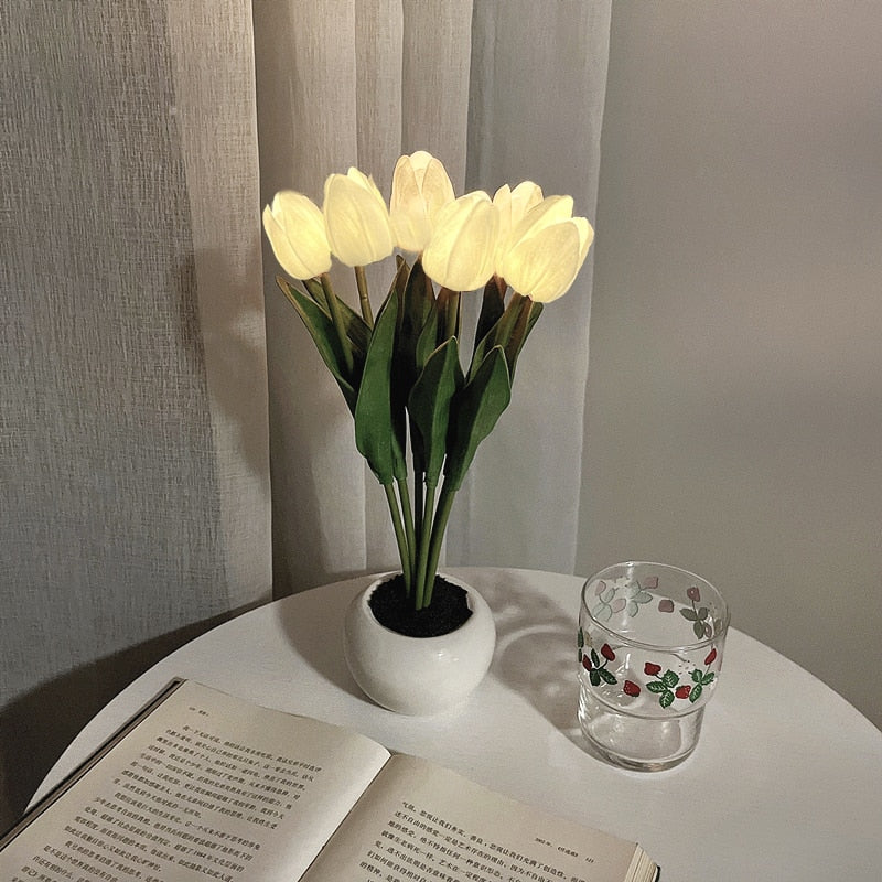 Luminous Tulip-Shaped Night Light