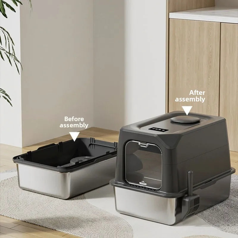 WhiskerEase Automatic Litter Cleaner | Quiet & Rechargeable Cat Toilet