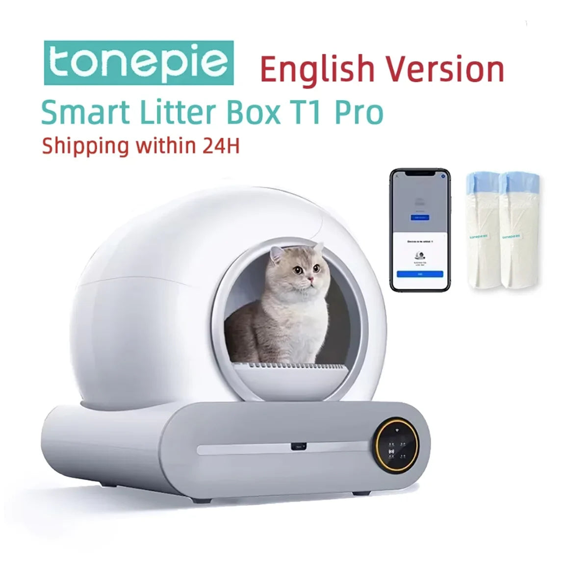 SmartClean 65L Automated Cat Litter Box with Odor Control