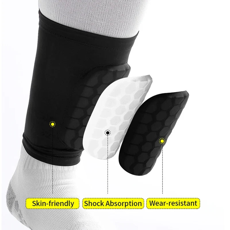 Compact 18cm Soccer Shin Guards – Lightweight Protection for Teens