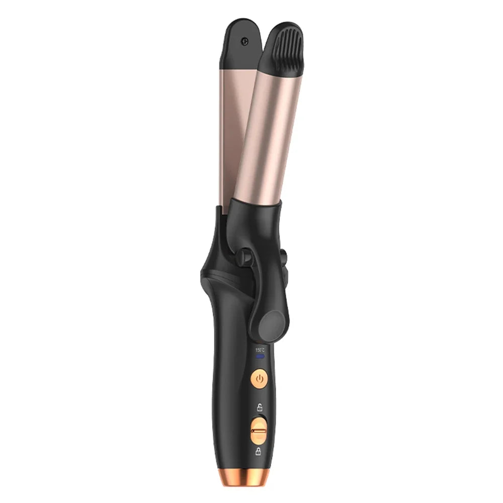 WaveMaster Portable Cordless Curling Iron – Rechargeable Hair Curler with Quick Heat, 3 Heat Levels, Safety Design & Auto Shutoff