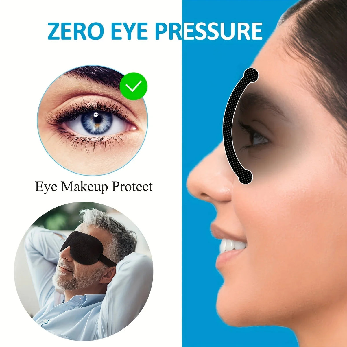 LunaDream 3D Light-Reducing Eye Mask – Soft Contoured Sleep Mask for Comfort Anywhere