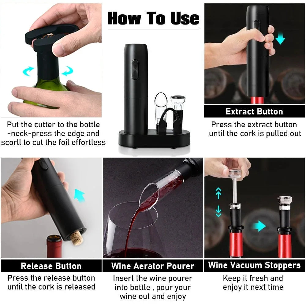 Effortless Wine Opening with the VinoEase Electric Corkscrew